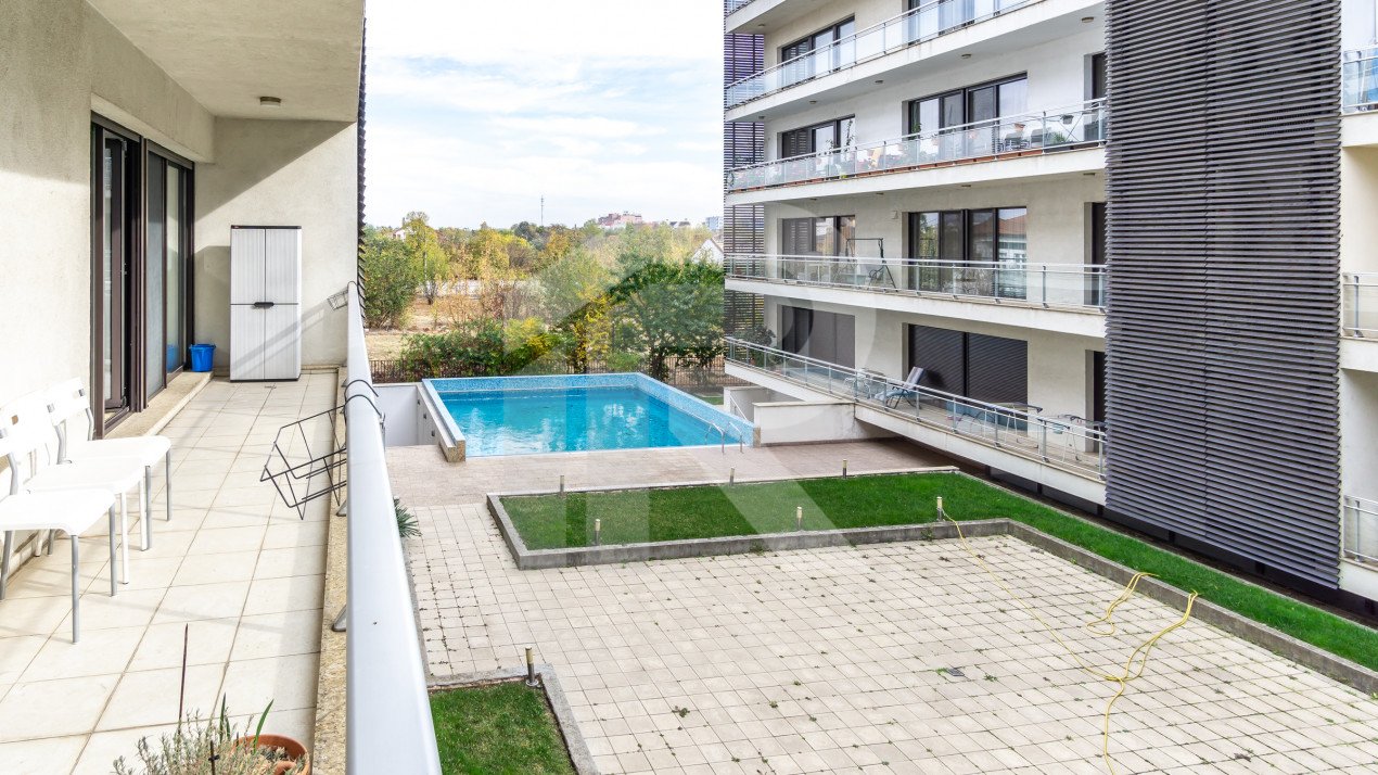 3 camere Baneasa Petrom City, 109mp, parcare subterana, centrala, piscina, paza