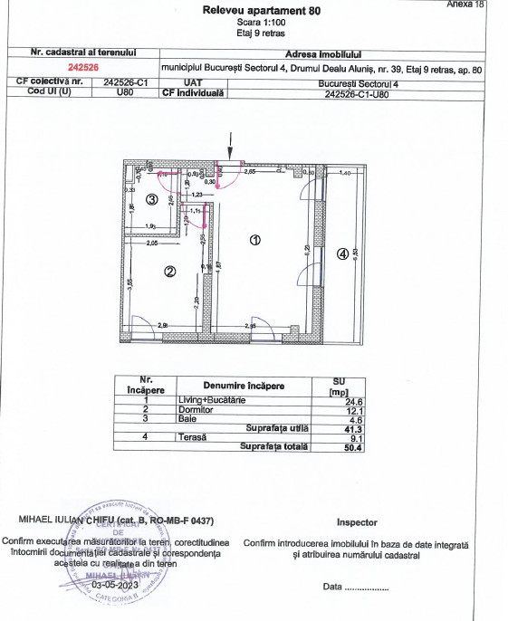 Apartament 2 camere cu terasa generoasa